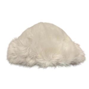 Shein Faux Fur Cap Women's One Size Ivory Fuzzy Warm Cozy Winter Fall Season Hat